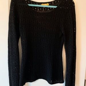 Catherine Malandrino sweater black crochet style - S/M